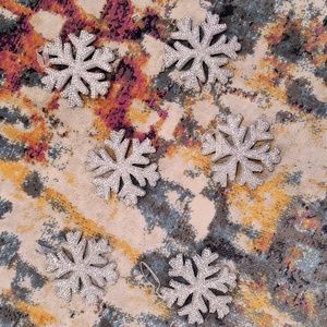 EUC Rhinestone Snowflake Christmas Ornaments